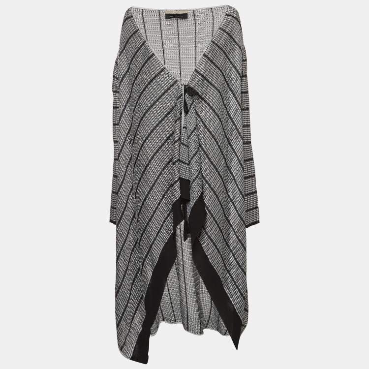 Pre Owned  Roland Mouret Silver & Black Knit Cardigan M