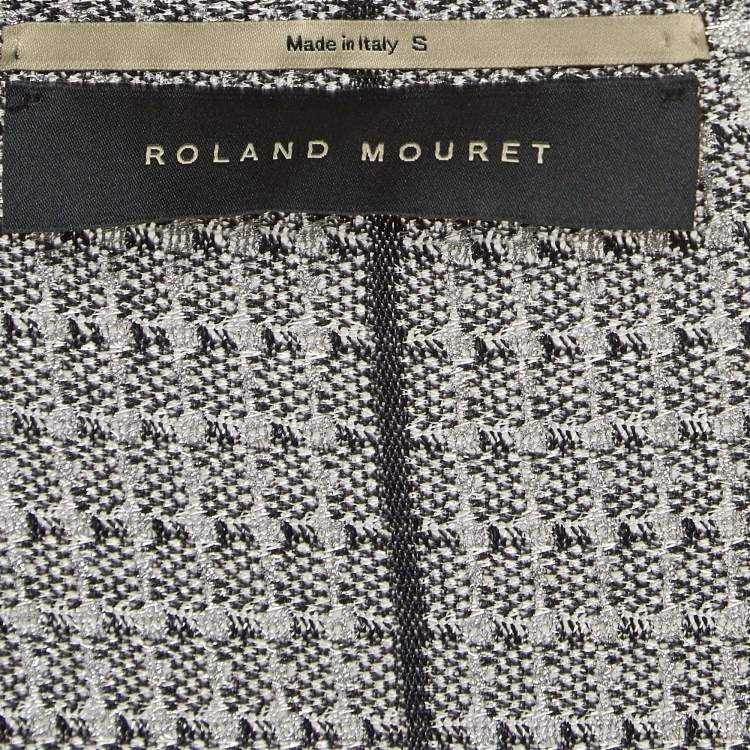 Pre Owned  Roland Mouret Silver & Black Knit Cardigan M