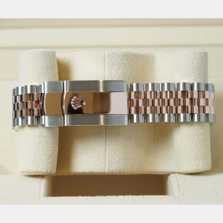 Pre Owned Rolex Datejust 126231 Automatic Black 18K Rose Gold Stainless Steel Women’s Wristwatch 36 mm