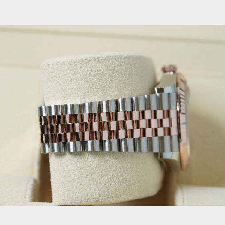 Pre Owned Rolex Datejust 126231 Automatic Black 18K Rose Gold Stainless Steel Women’s Wristwatch 36 mm