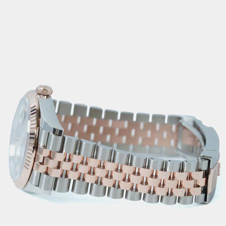 Pre Owned Rolex Datejust 126231 Automatic Black 18K Rose Gold Stainless Steel Women’s Wristwatch 36 mm