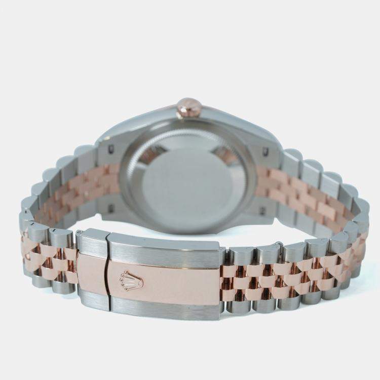 Pre Owned Rolex Datejust 126231 Automatic Black 18K Rose Gold Stainless Steel Women’s Wristwatch 36 mm