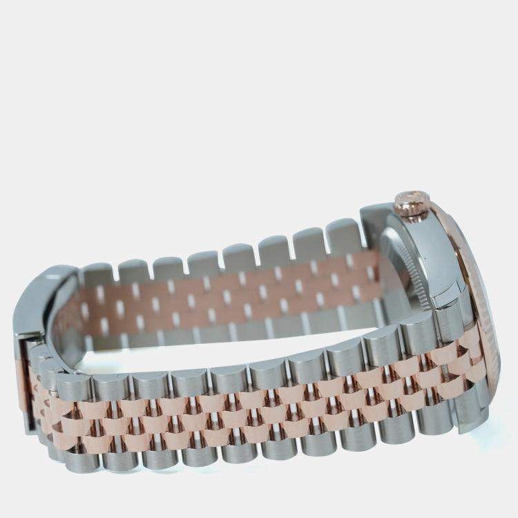 Pre Owned Rolex Datejust 126231 Automatic Black 18K Rose Gold Stainless Steel Women’s Wristwatch 36 mm