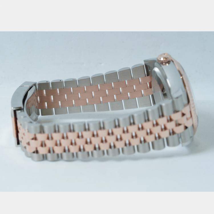 Pre Owned Rolex Datejust 126231 Automatic Black 18K Rose Gold Stainless Steel Women’s Wristwatch 36 mm