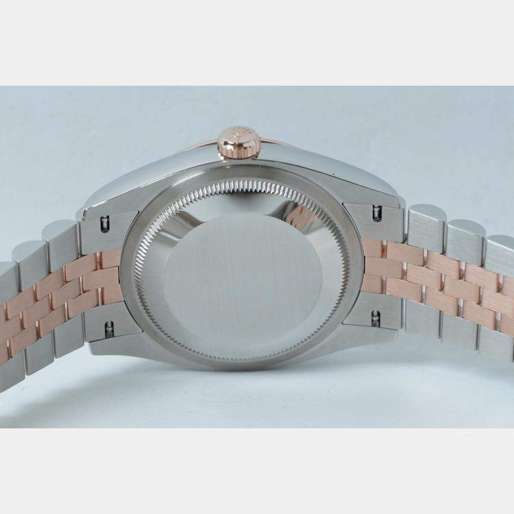 Pre Owned Rolex Datejust 126231 Automatic Black 18K Rose Gold Stainless Steel Women’s Wristwatch 36 mm