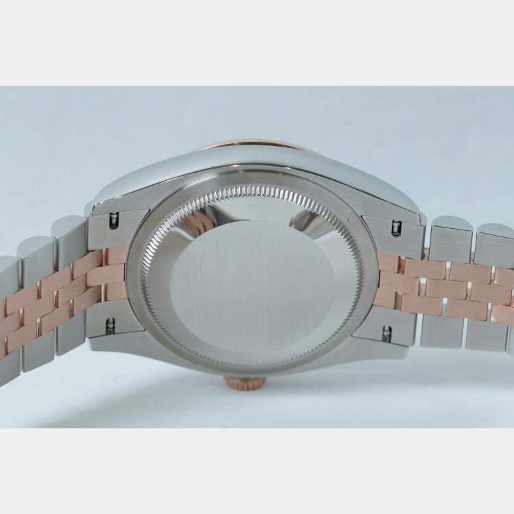 Pre Owned Rolex Datejust 126231 Automatic Black 18K Rose Gold Stainless Steel Women’s Wristwatch 36 mm