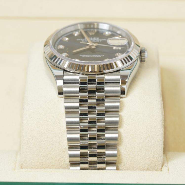 مملوكة مسبقًا Rolex Datejust 126234-0037 Automatic Blue Diamond Stainless Steel Women’s Wristwatch 36 mm