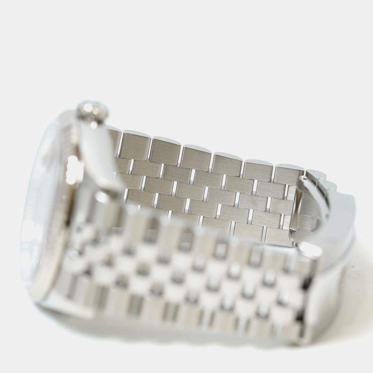 Pre Owned Rolex Datejust 126234-0021 Automatic Purple Diamond Stainless Steel Women’s Wristwatch 36 mm