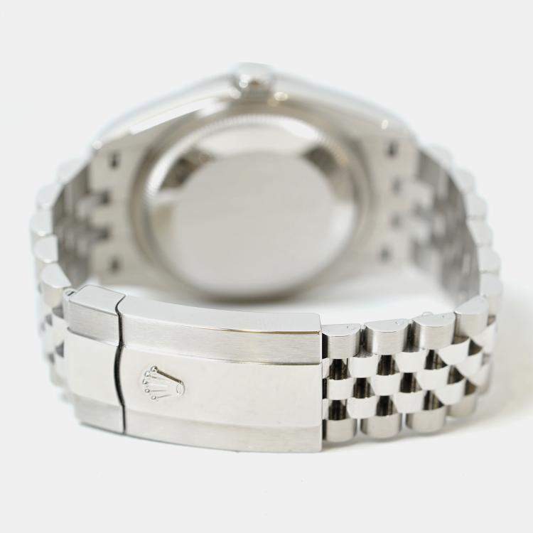 Pre Owned Rolex Datejust 126234-0021 Automatic Purple Diamond Stainless Steel Women’s Wristwatch 36 mm