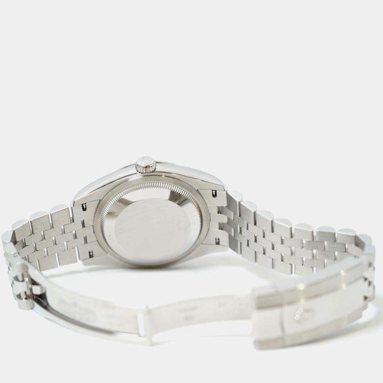 Pre Owned Rolex Datejust 126234-0021 Automatic Purple Diamond Stainless Steel Women’s Wristwatch 36 mm