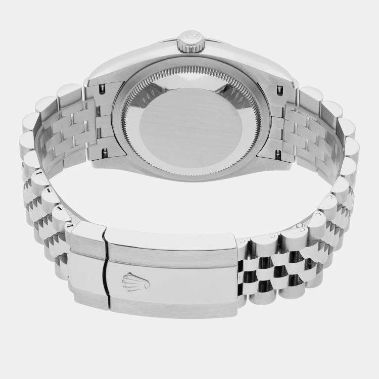 Pre Owned Rolex Datejust 126234-0021 Automatic Purple Diamond Stainless Steel Women’s Wristwatch 36 mm