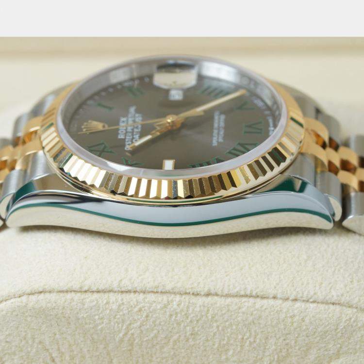 Pre Owned Rolex Datejust 126233-0035 Automatic Wimbledon 18K Yellow Gold Stainless Steel Women’s Wristwatch 36 mm