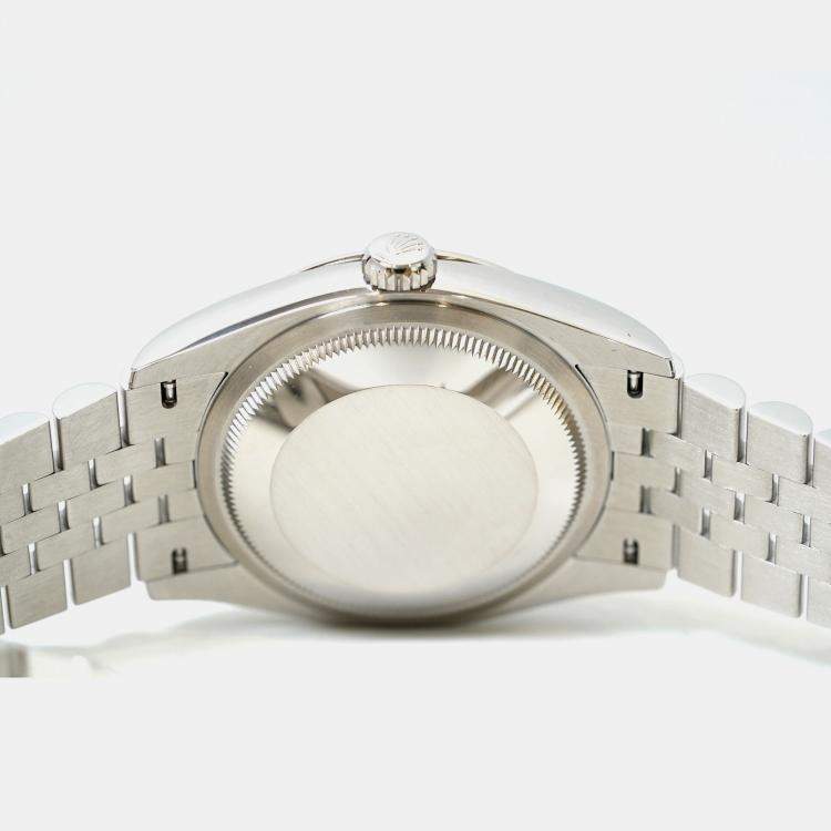 Pre Owned Rolex Datejust 126234-0051 Automatic Green Stainless Steel Women’s Wristwatch 36 mm