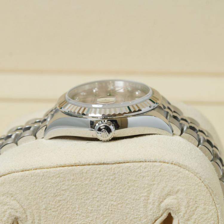 Pre Owned Rolex Datejust 279174-0003 Automatic Pink Diamond Stainless Steel Women’s Wristwatch 28 mm