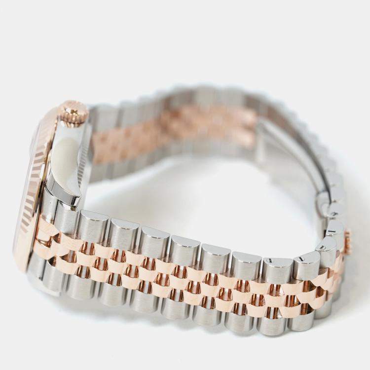 Pre Owned Rolex Datejust 278271-0004 Automatic Chocolate Diamond 18K Rose Gold Stainless Steel Women’s Wristwatch 31 mm