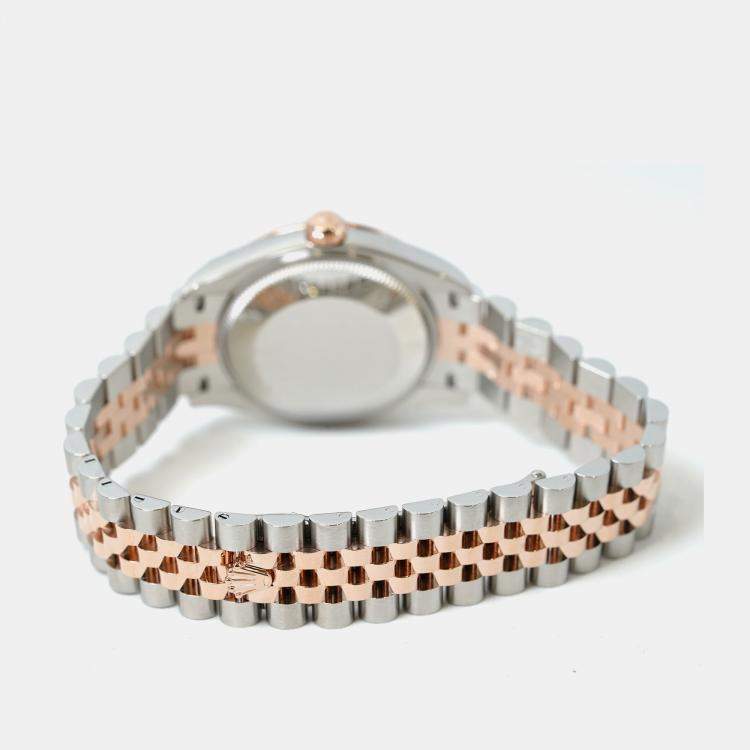 Pre Owned Rolex Datejust 278271-0004 Automatic Chocolate Diamond 18K Rose Gold Stainless Steel Women’s Wristwatch 31 mm