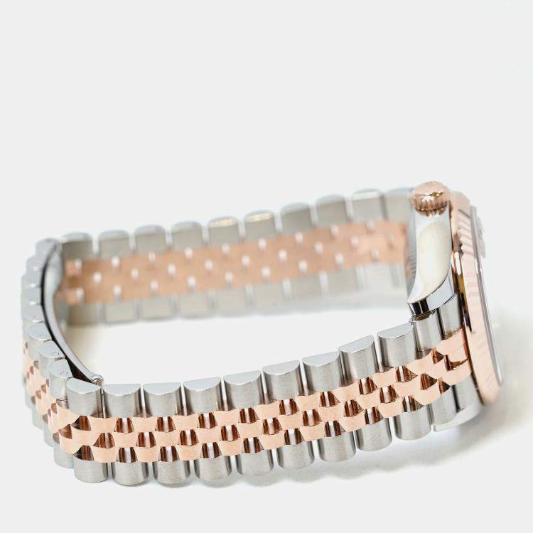 Pre Owned Rolex Datejust 278271-0004 Automatic Chocolate Diamond 18K Rose Gold Stainless Steel Women’s Wristwatch 31 mm