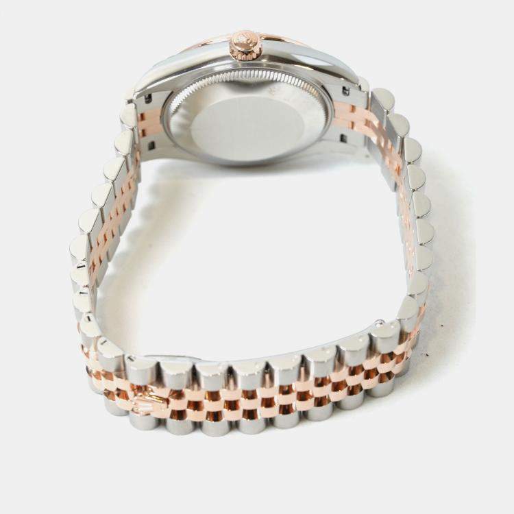 Pre Owned Rolex Datejust 278271-0004 Automatic Chocolate Diamond 18K Rose Gold Stainless Steel Women’s Wristwatch 31 mm