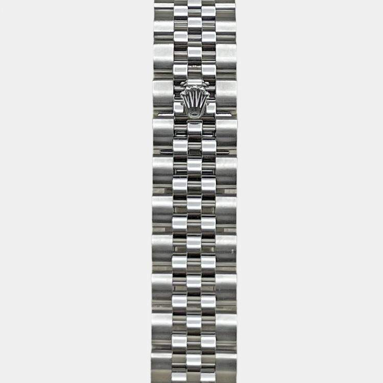 Pre Owned Rolex MOP 18K White Gold Stainless Steel Datejust 279384RBR Women's Wristwatch 28 mm