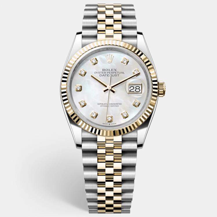 Pre Owned Rolex MOP Dial Lady Datejust 18k Yellow Gold 31 mm