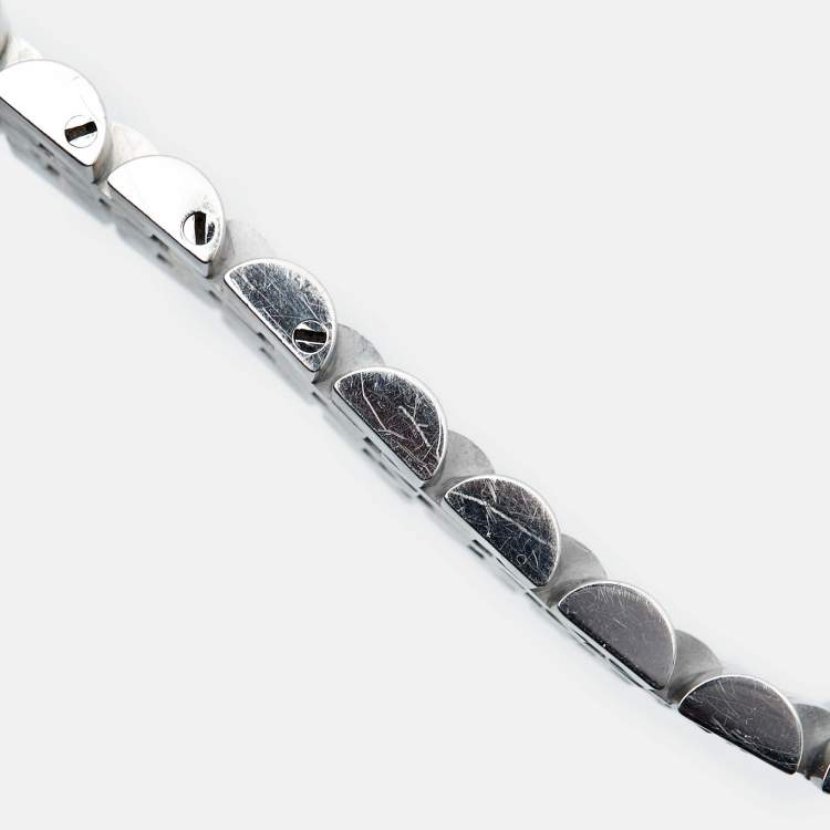 Pre Owned Rolex Black 18K White Gold Oystersteel Datejust 178274 Women's Wristwatch 31 mm
