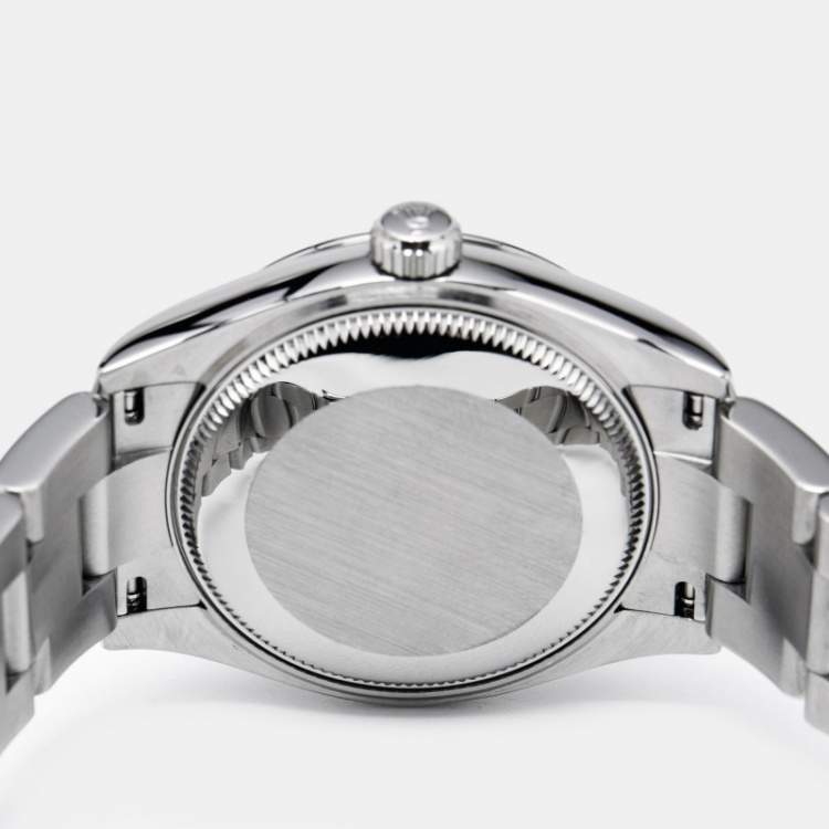 Pre Owned Rolex Black Oystersteel Datejust M278240-0001 Women's Wristwatch 31 mm