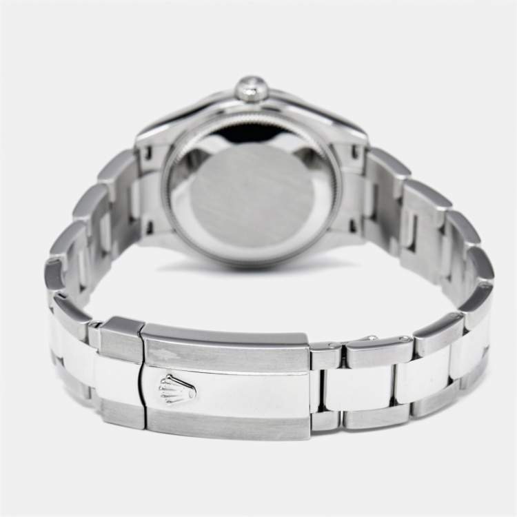 Pre Owned Rolex Black Oystersteel Datejust M278240-0001 Women's Wristwatch 31 mm