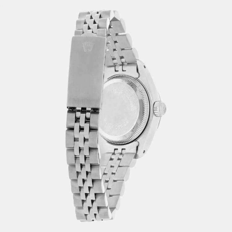 Pre Owned Rolex Datejust 69174 Automatic Silver Stainless Steel Women's Wristwatch 26 mm