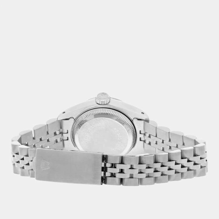Pre Owned Rolex Datejust 69174 Automatic Silver Stainless Steel Women's Wristwatch 26 mm
