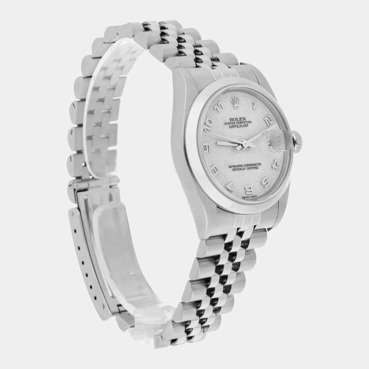 Pre Owned Rolex Datejust 78240 Automatic Silver Stainless Steel Women's Wristwatch 31 mm