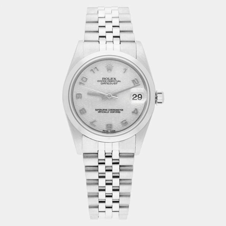 Pre Owned Rolex Datejust 78240 Automatic Silver Stainless Steel Women's Wristwatch 31 mm