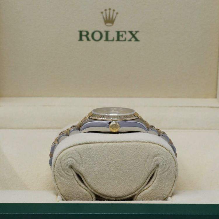Pre Owned Rolex Datejust 179173 Automatic Silver 18k Yellow Gold Stainless Steel Women's Wristwatch 26 mm