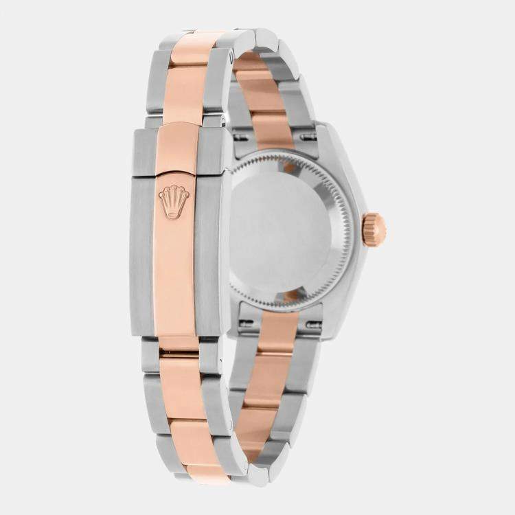 Pre Owned Rolex Datejust 179161 Automatic Stainless Steel 18K Rose Gold Women's Wristwatch 26 mm