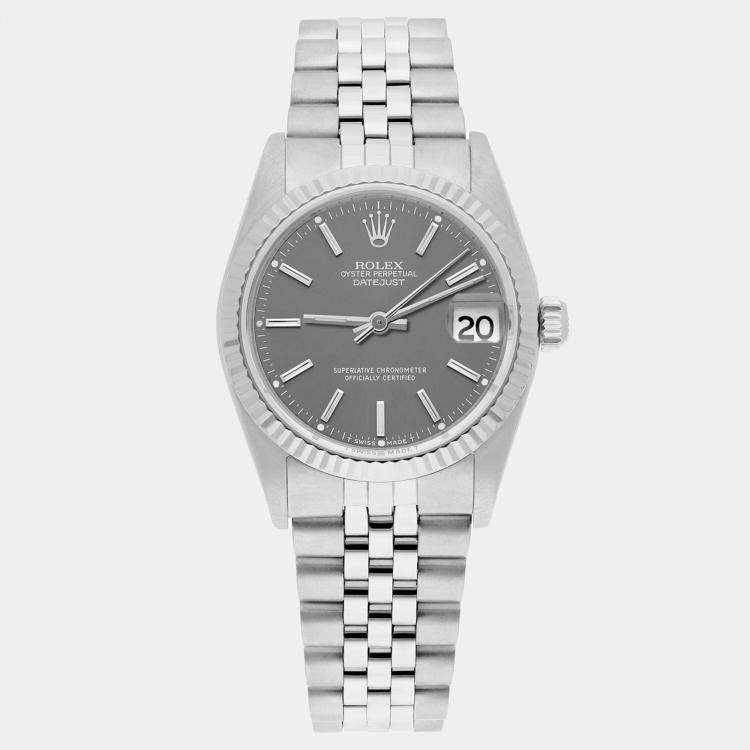 Pre Owned Rolex Datejust 68274 Automatic Steel Stainless Steel Women's Wristwatch 31 mm