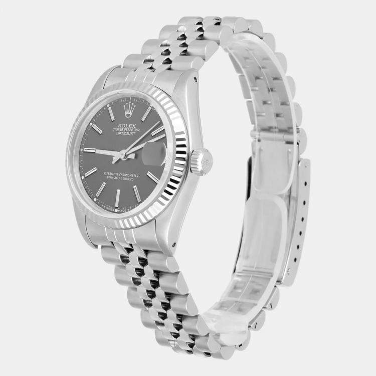Pre Owned Rolex Datejust 68274 Automatic Steel Stainless Steel Women's Wristwatch 31 mm