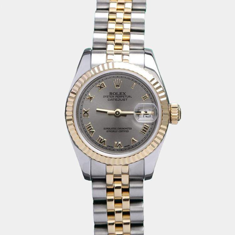 Pre Owned Rolex Datejust 179173 Automatic Steel Stainless Steel 18K Yellow Gold Women's Wristwatch 26 mm