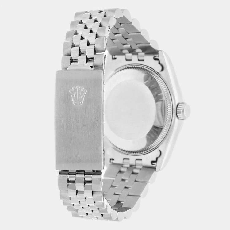 Pre Owned Rolex Datejust 78274 Automatic White Mother of Pearl Stainless Steel Women's Wristwatch 31 mm