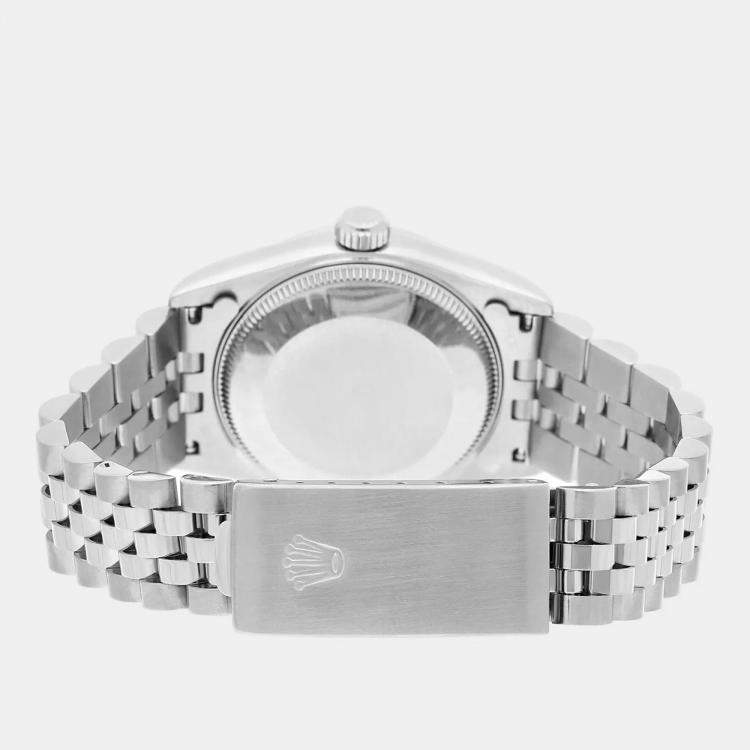 Pre Owned Rolex Datejust 78274 Automatic White Mother of Pearl Stainless Steel Women's Wristwatch 31 mm