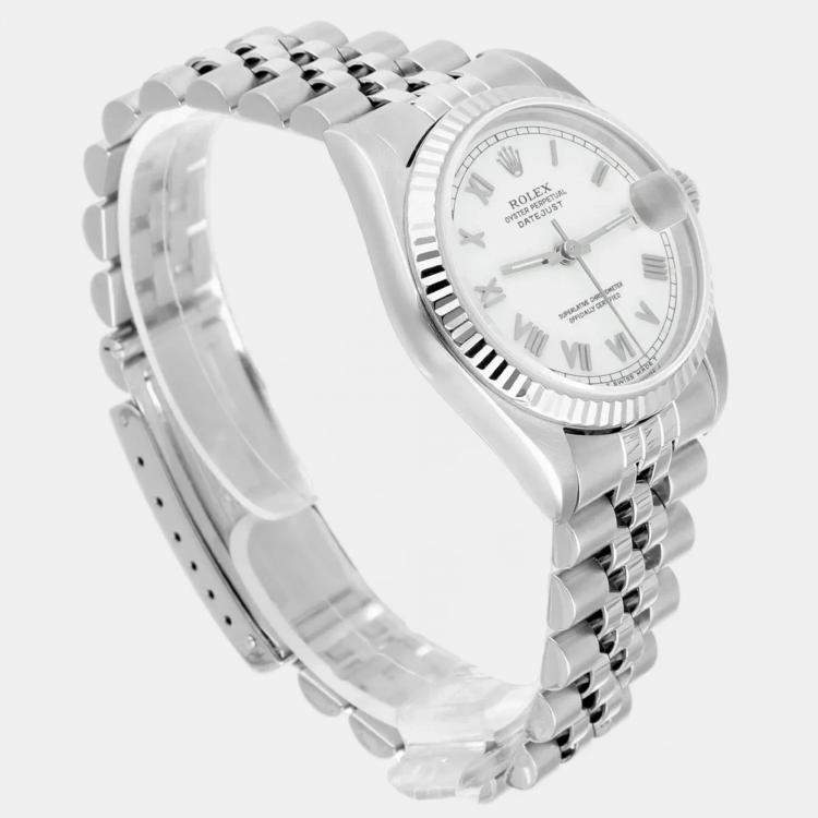 Pre Owned Rolex Datejust 68274 Automatic Silver Stainless Steel Women's Wristwatch 31 mm