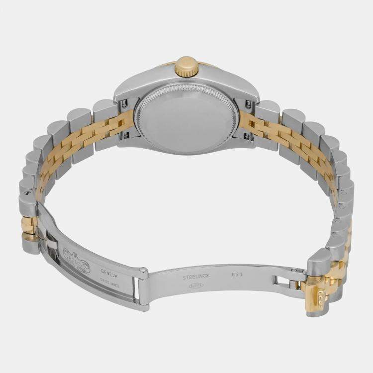 Pre Owned Rolex Datejust 179173 Automatic Ivory Dial 18K Yellow Gold Stainless Steel Women's Wristwatch 26 mm