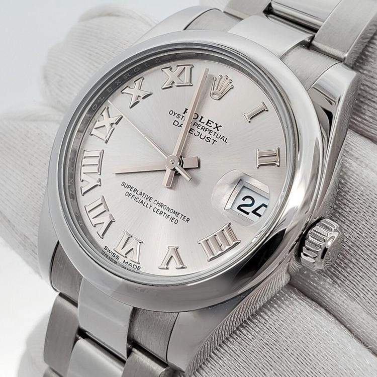 Pre Owned Rolex Datejust 178240 Automatic Silver Stainless Steel Women's Wristwatch 31 mm