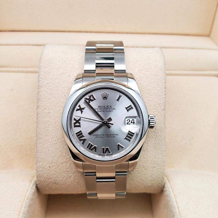 Pre Owned Rolex Datejust 178240 Automatic Silver Stainless Steel Women's Wristwatch 31 mm