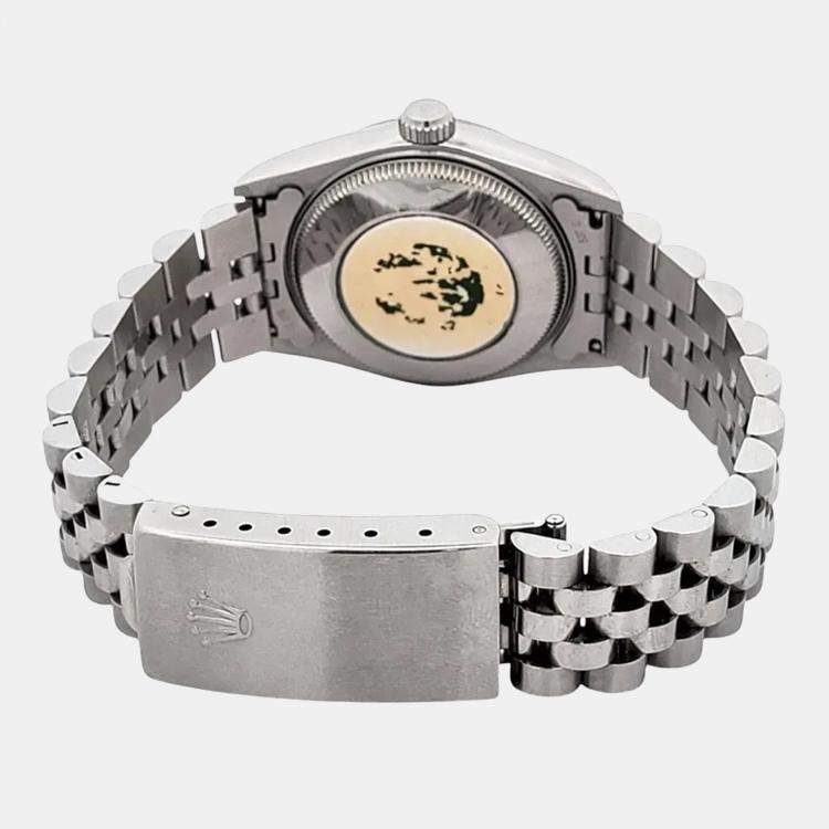 Pre Owned Rolex Datejust 68240 Automatic Cream Stainless Steel Women's Wristwatch 31 mm