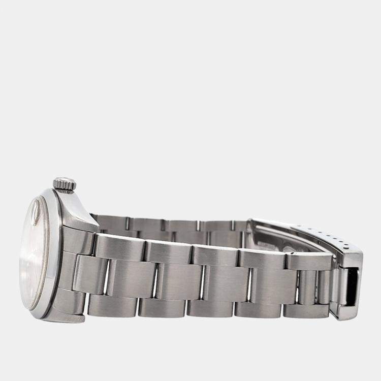 Pre Owned Rolex Datejust 78240 Automatic Salmon Stainless Steel Women's Wristwatch 31 mm
