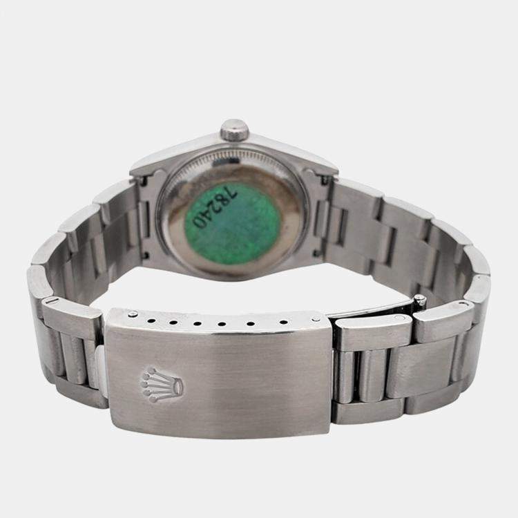Pre Owned Rolex Datejust 78240 Automatic Salmon Stainless Steel Women's Wristwatch 31 mm
