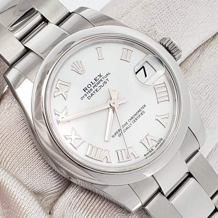 Pre Owned Rolex Datejust 178240 Automatic White Stainless Steel Women's Wristwatch 31 mm
