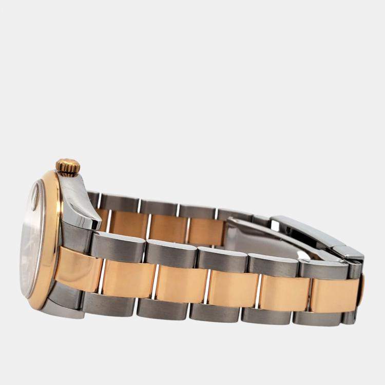 Pre Owned Rolex Datejust 178243 Automatic Champagne 18K Yellow Gold Stainless Steel Men's Wristwatch 31 mm