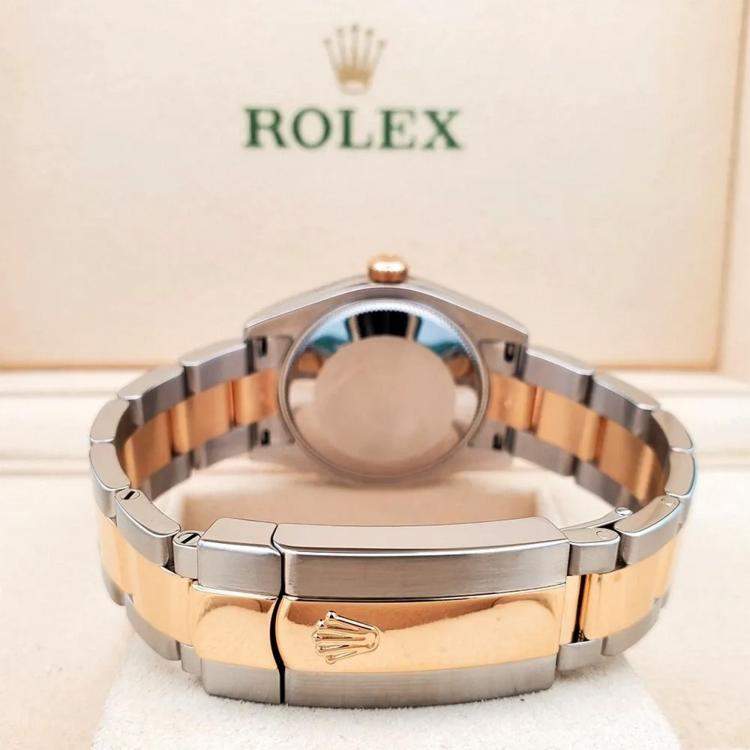 Pre Owned Rolex Datejust 178243 Automatic Champagne 18K Yellow Gold Stainless Steel Men's Wristwatch 31 mm