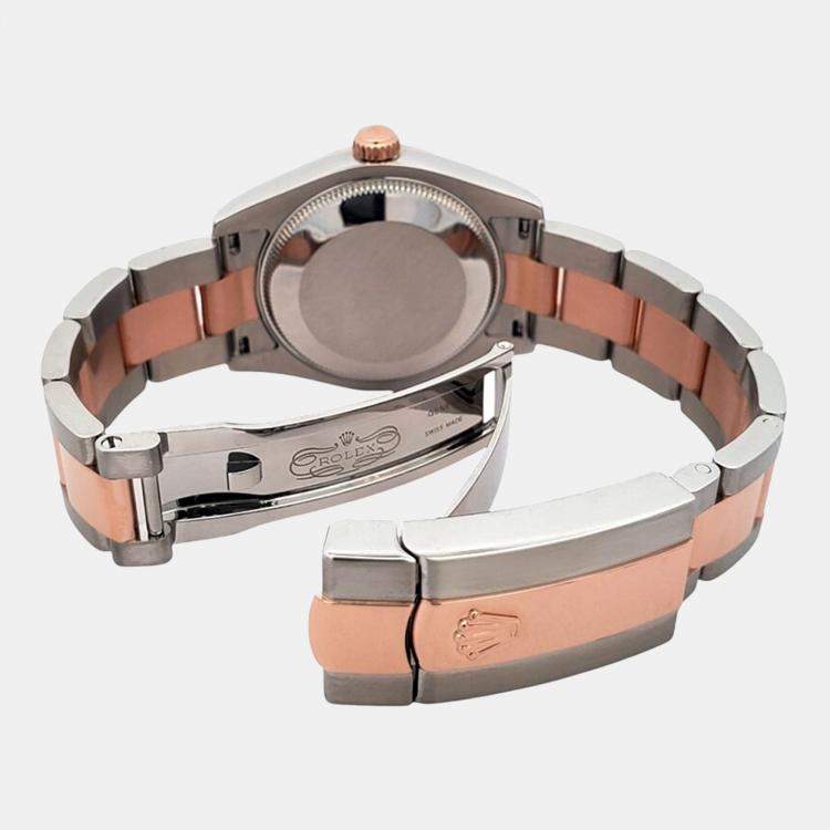Pre Owned Rolex Datejust 178241 Automatic Pink 18K Rose Gold Stainless Steel Women’s Wristwatch 31 mm