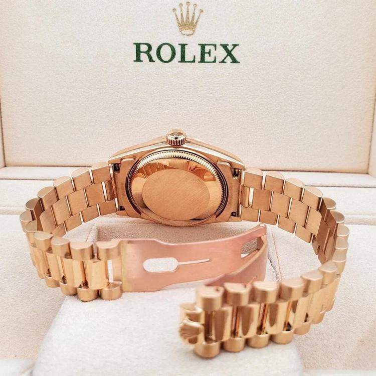 Pre Owned Rolex Datejust 68278 Automatic Champagne 18K Yellow Gold Women’s Wristwatch 31 mm